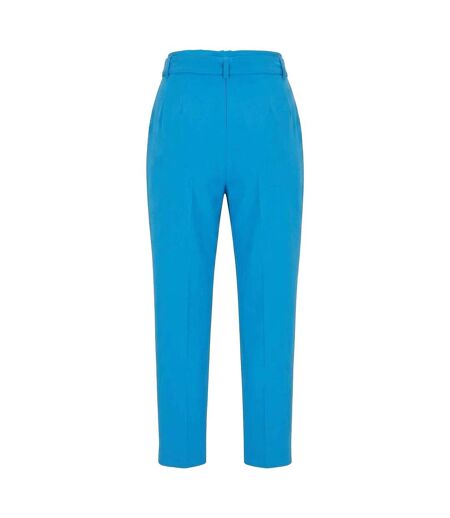 Womens/ladies Tapiah Plain Straight Trousers Bright Blue Boss