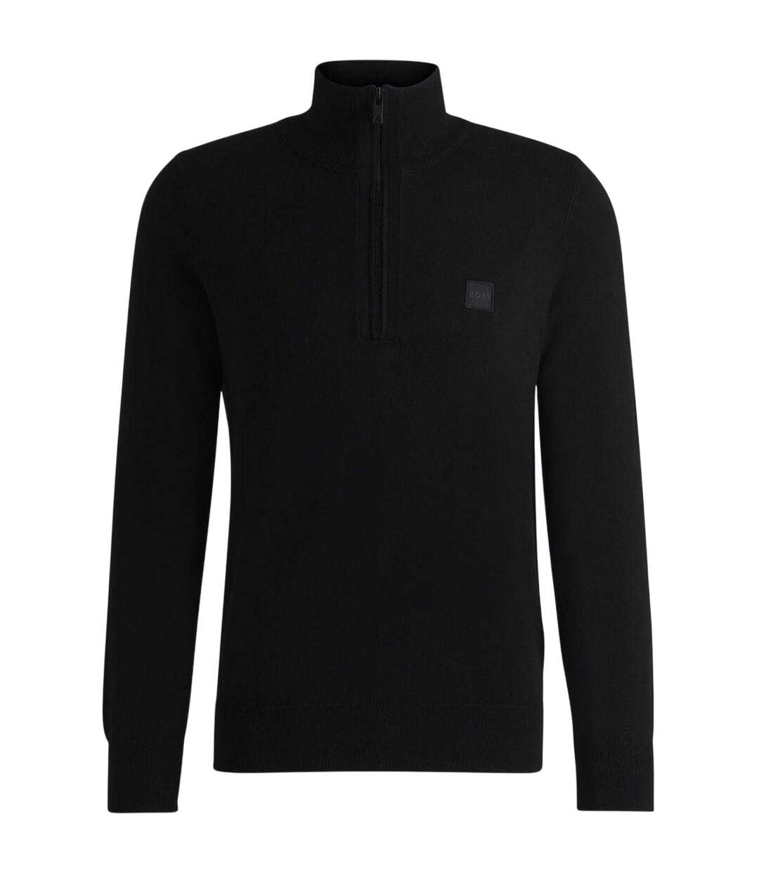 Mens Kanobix Quarter Zip Jumper Black Boss-2
