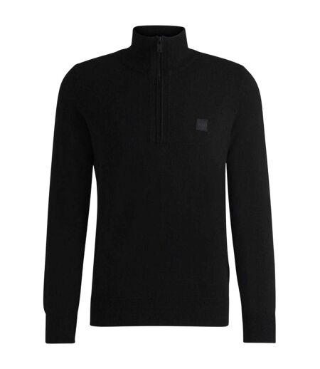 Mens Kanobix Quarter Zip Jumper Black Boss