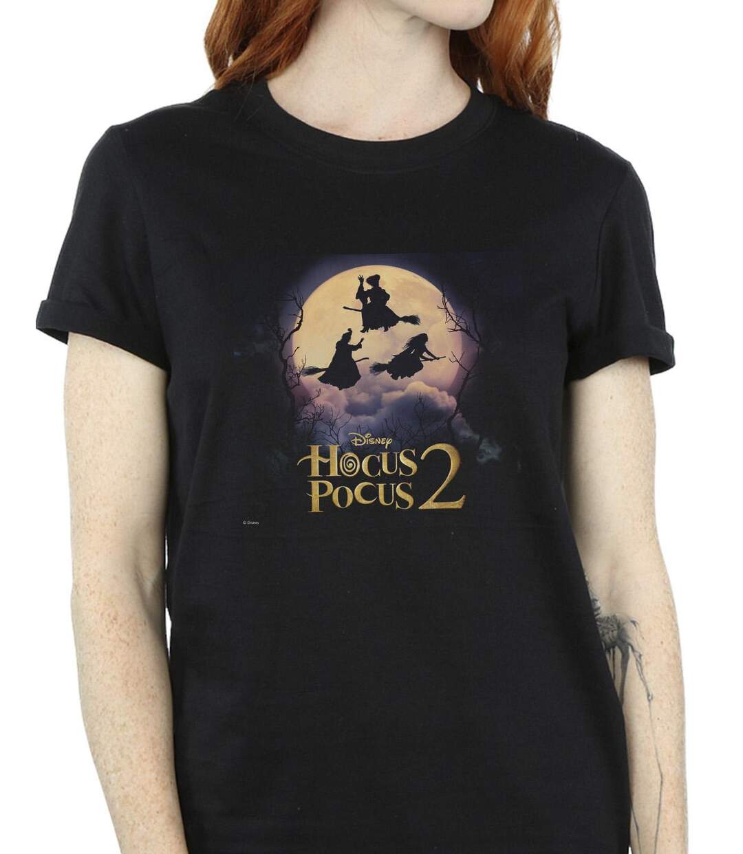 Disney - T-shirt HOCUS POCUS WITCHES FLYING - Femme (Noir) - UTBI20297-3