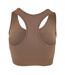 Brassière De Sport Motif/style Côtelé Femme Marron USA-3