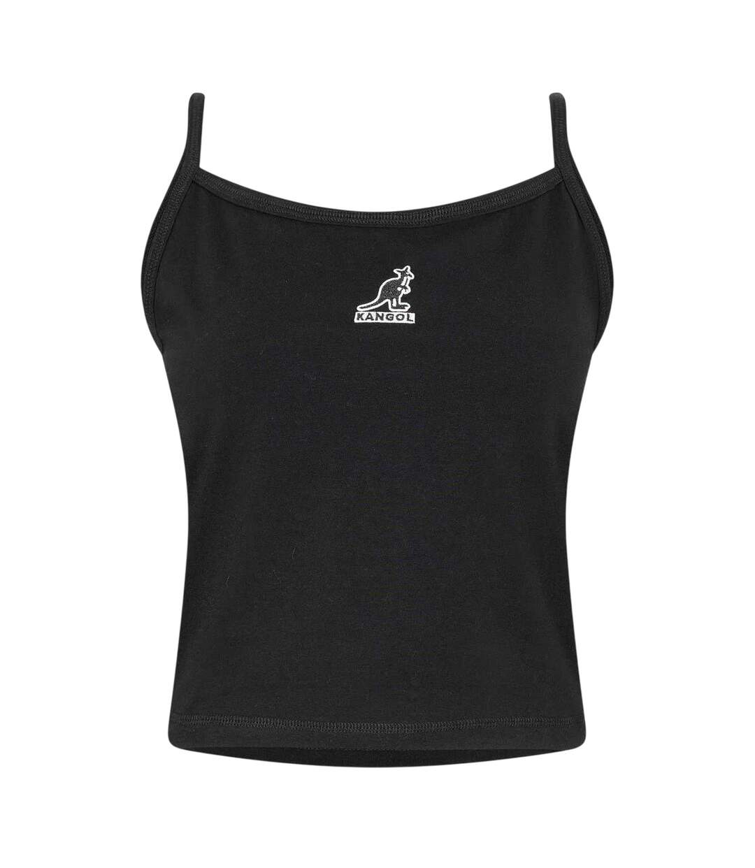 Womens/ladies Chest Logo Vest Top Black Kangol-2