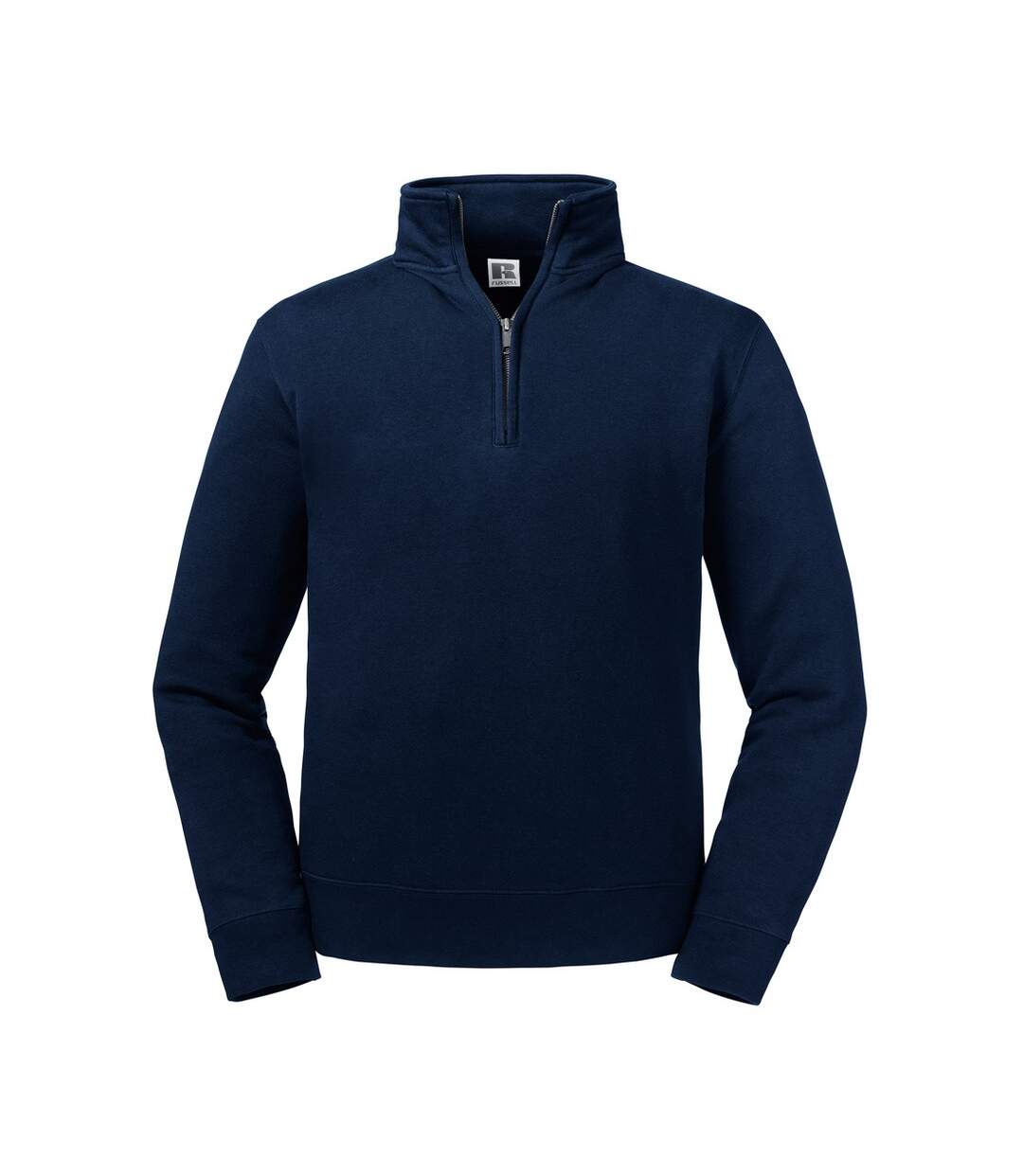 Russell Mens Authentic Zip Neck Sweatshirt (French Navy) - UTPC4069-1