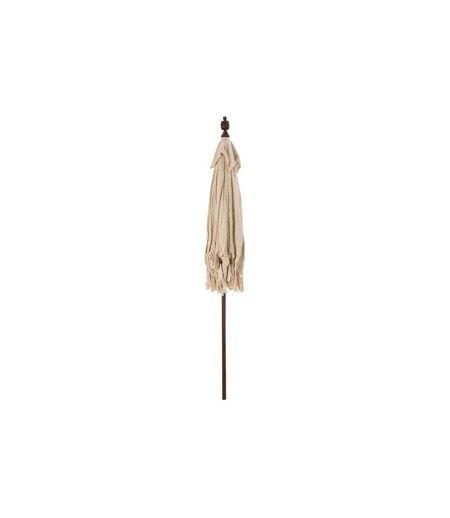 Parasol Déco Pompons & Coquillages 250cm Beige