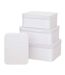Lot de 4 Boîtes Déco Polybox 39cm Beige-1