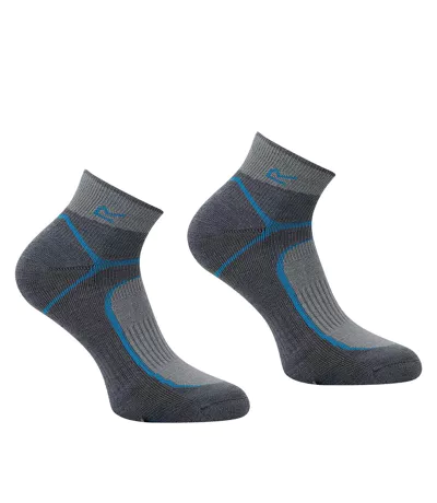 Socquettes Trail Femme Gris Foncé Bleu Orage Regatta