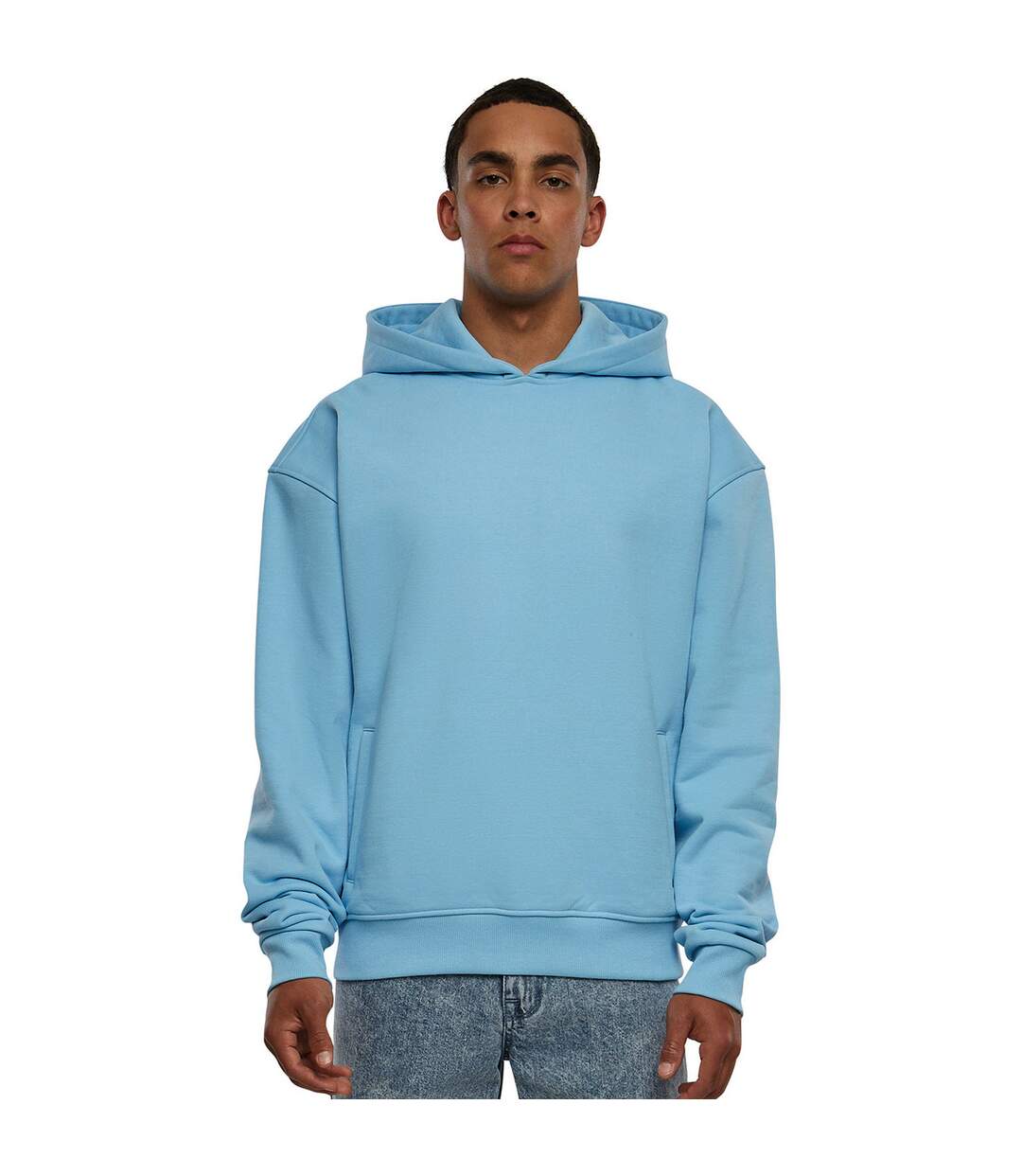 Sweat à capuche homme bleu baltique Build Your Brand-2