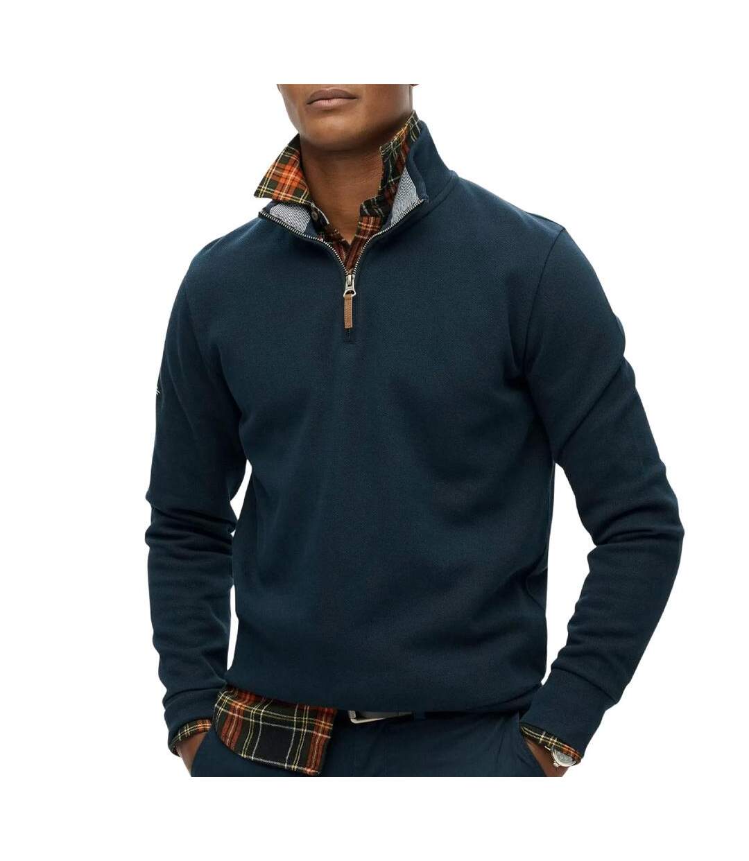 Sweat bleu homme superdry core-1
