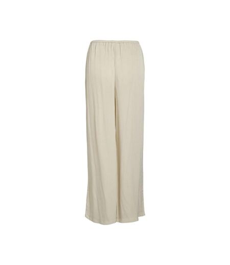 Pantalon fluide beige femme vila viselma