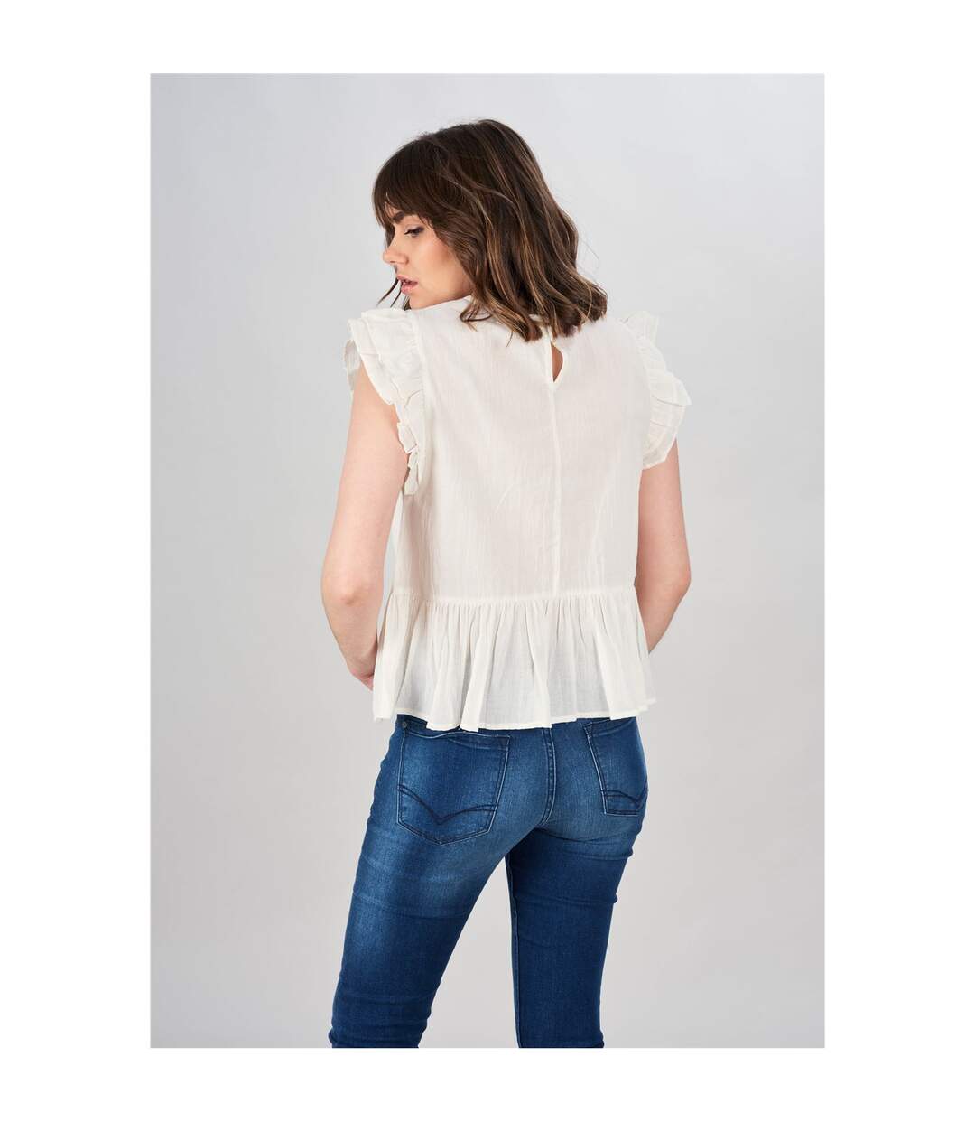 Blouse sans manches à volants ILDYA