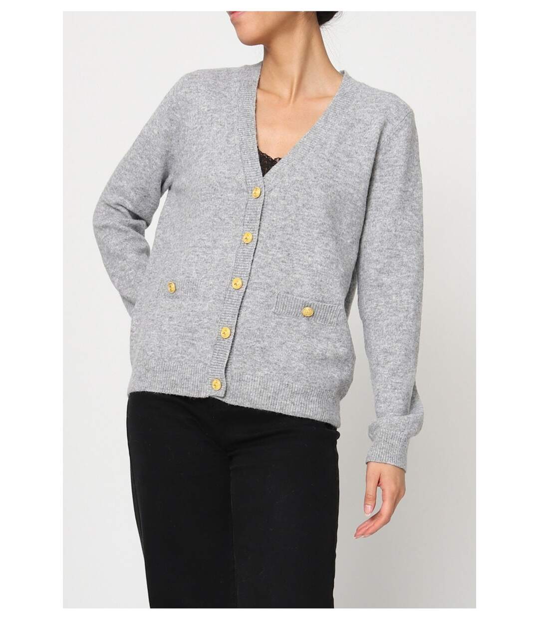Pull Cardigan col v-2