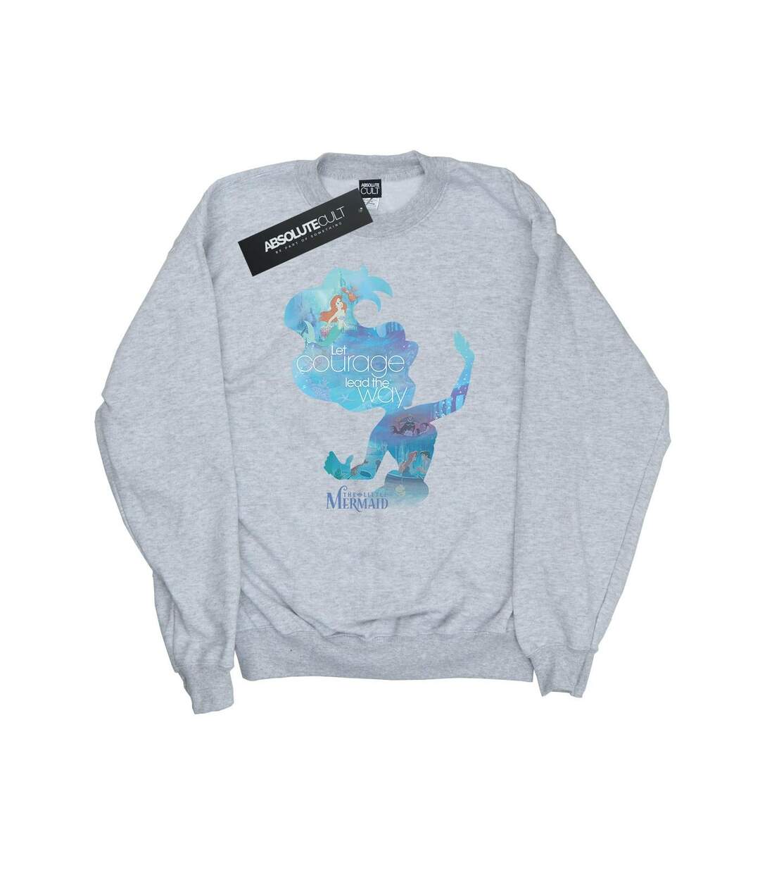 Disney Princess - Sweat ARIEL FILLED SILHOUETTE - Femme (Gris chiné) - UTBI10026-1