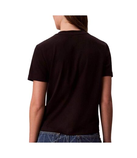 T-Shirt noir femme calvin klein jeans fitted script