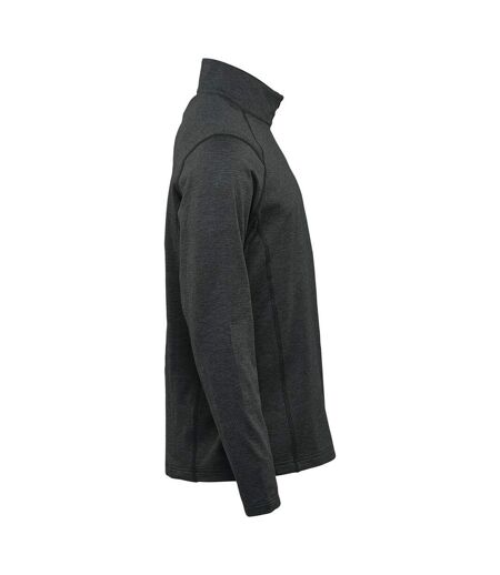 Mens Treeline Quarter Zip Fleece Top Black Heather Stormtech