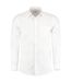 Mens Poplin Tailored Long-sleeve Formal Shirt Blanc Kustom Kit-1