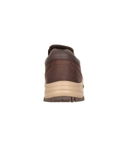 Mountain Warehouse Mens Rydal Leather Ortholite Shoes (Dark Brown) - UTMW2944