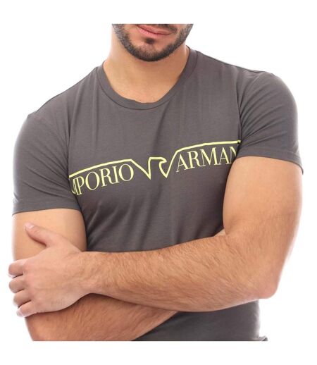 Mens Crew Neck T-shirt Grey Emporio Armani