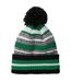 Bonnet Multi-sport Fan Noir Vert Kelly Blanc Beechfield-1