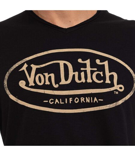T-shirt homme en jersey col V rouloté imprimé devant Ron Vondutch