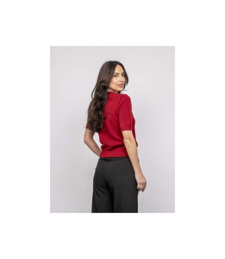 Pull manche courte strass au col KACOOPER - Dona X Lisa