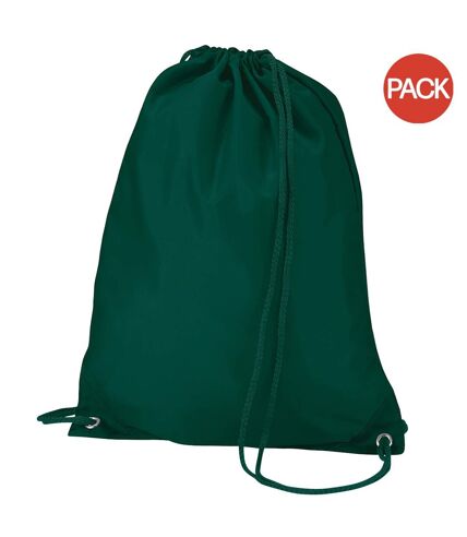 Lot de 2  7 litres taille unique vert bouteille Sac de gym Quadra