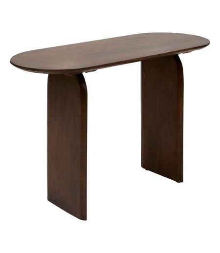 Console ovale en acacia ISANA - Marron