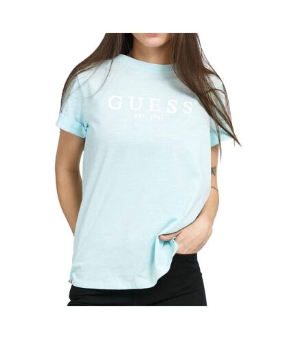 T-shirt Turquoise Femme Guess 1981