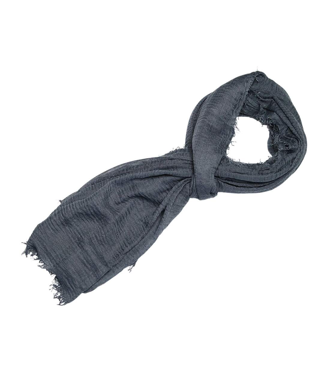 Cheche froissé uni écharpe foulard Homme Femme-1