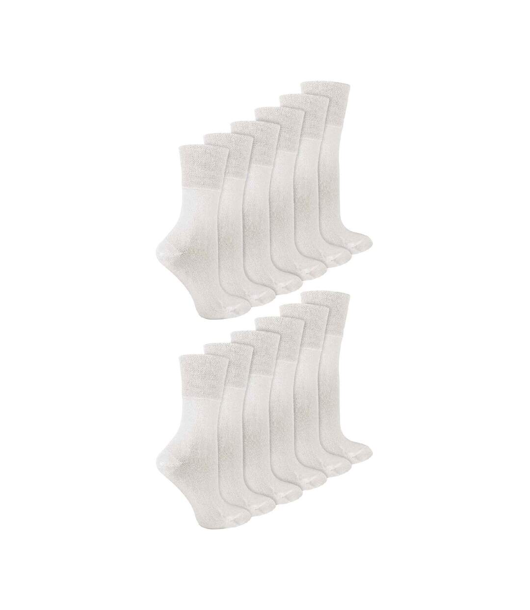 IOMI - 12 Paires Femme Chaussettes Bambou Sans Elastique | Non Comprimantes-1