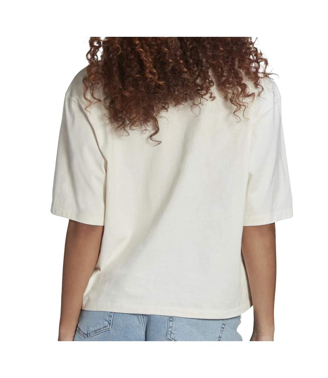 T-shirt Blanc Femme Adidas Loose - 12A