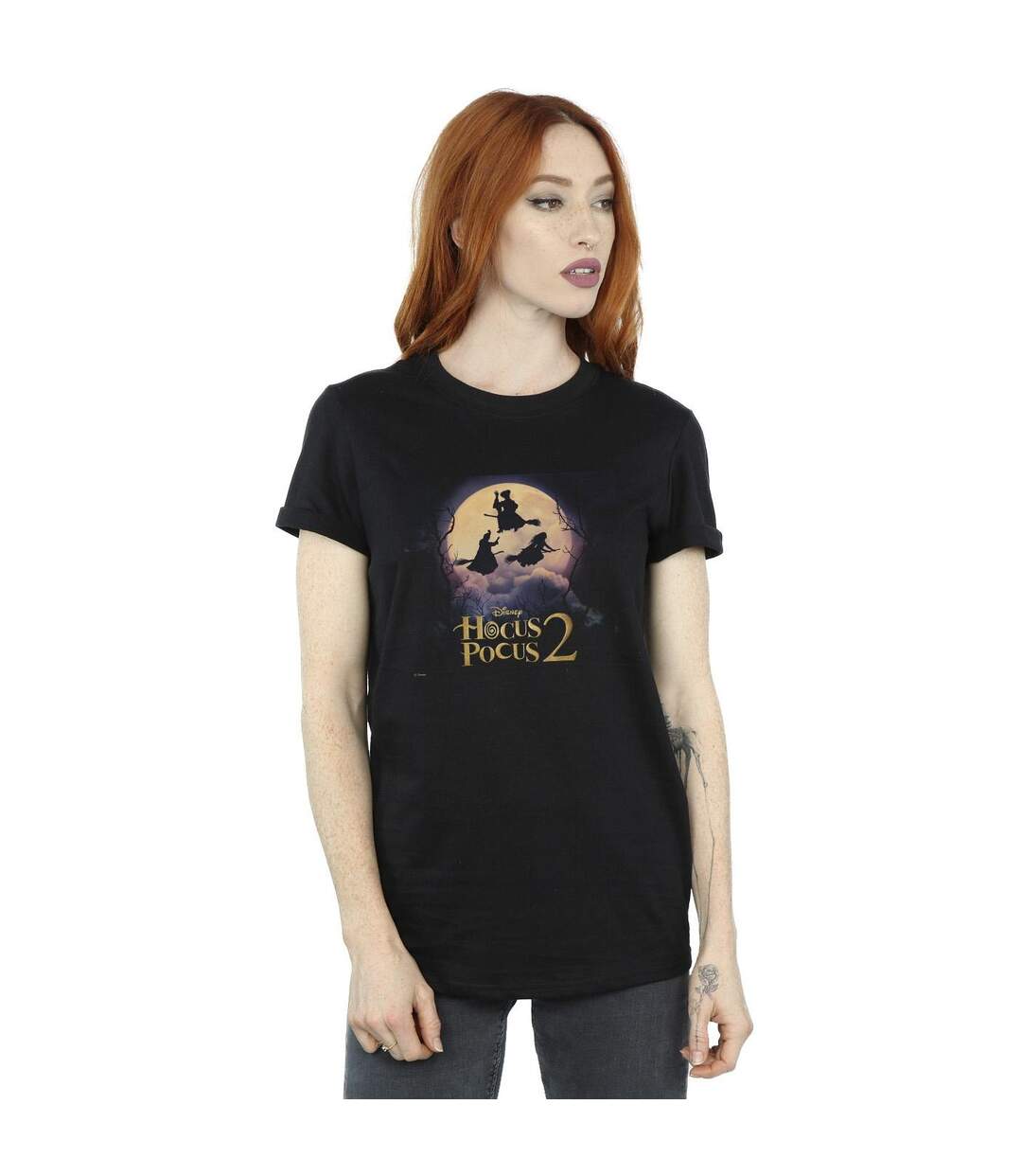 Disney - T-shirt HOCUS POCUS WITCHES FLYING - Femme (Noir) - UTBI20297-2