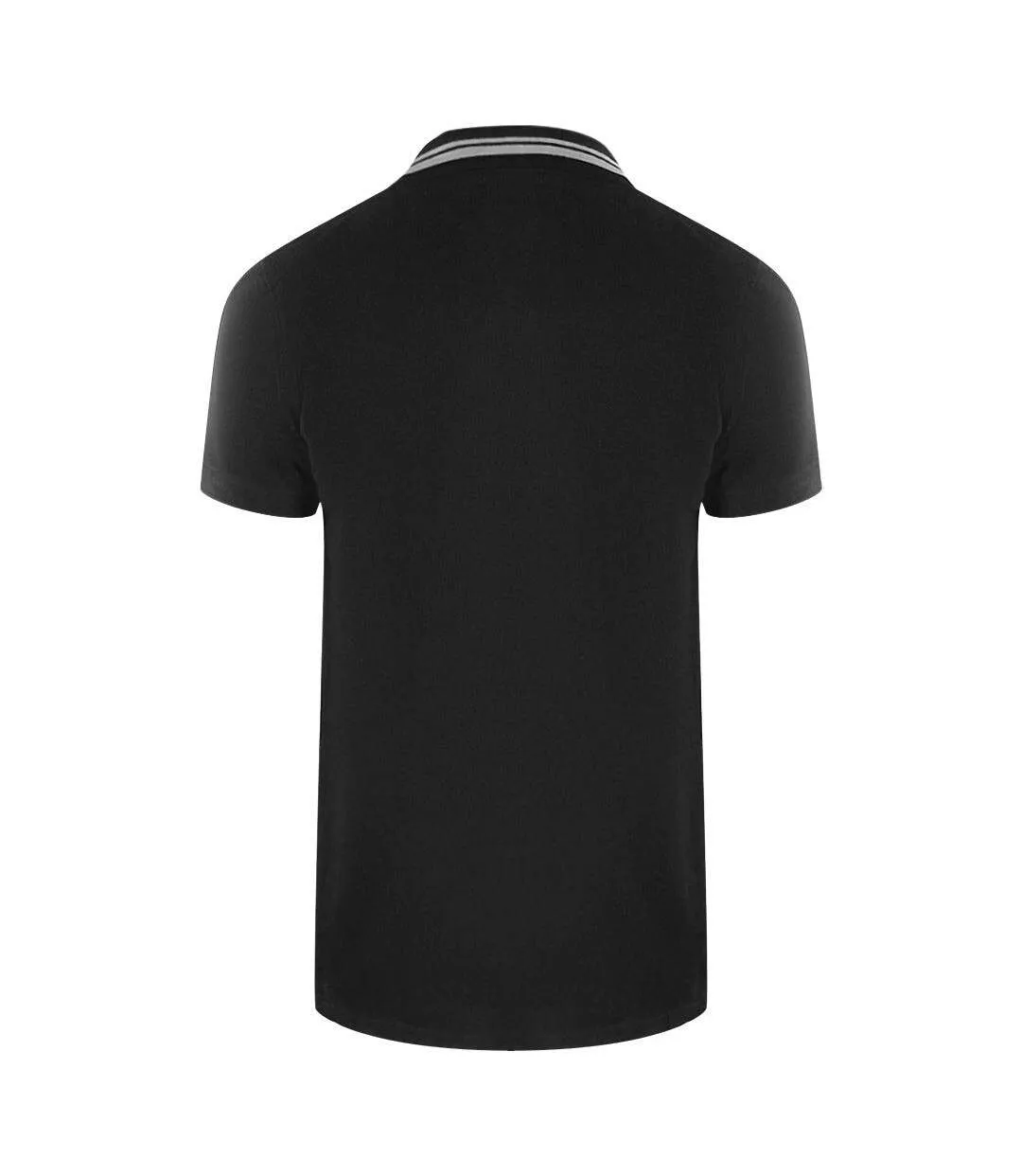 Mens Box Logo Cotton Polo Shirt Black Love Moschino-2