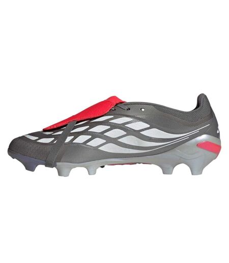 Unisex Adult Predator 3 Firm Ground Football Boots Grey Red Adidas