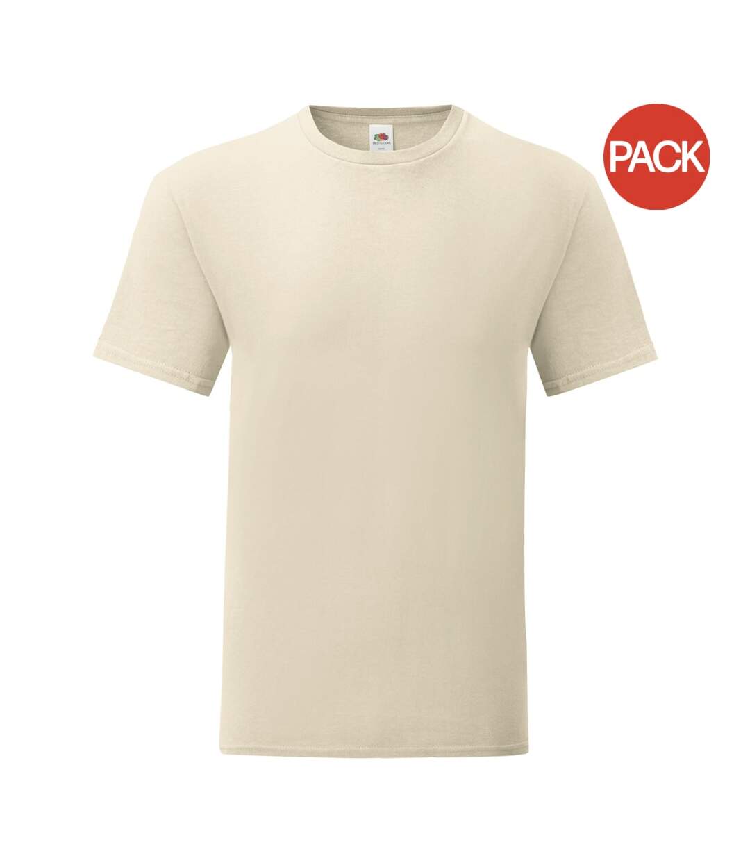 T-shirt iconic hommes beige Fruit of the Loom