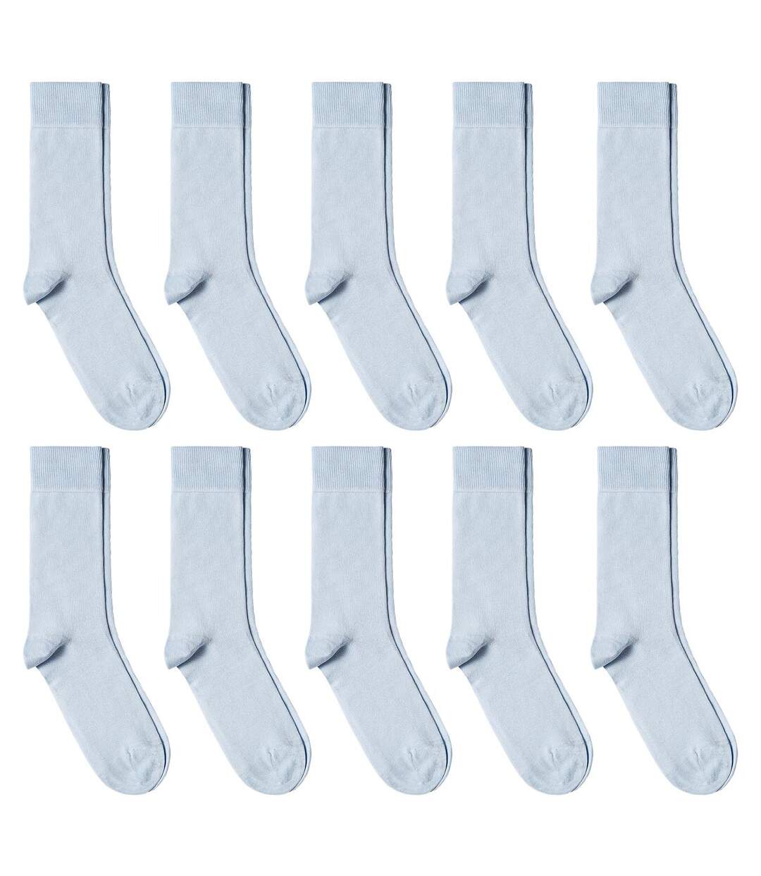 Chaussettes jersey unies – Lot 10 paires  - Fabriqué en UE