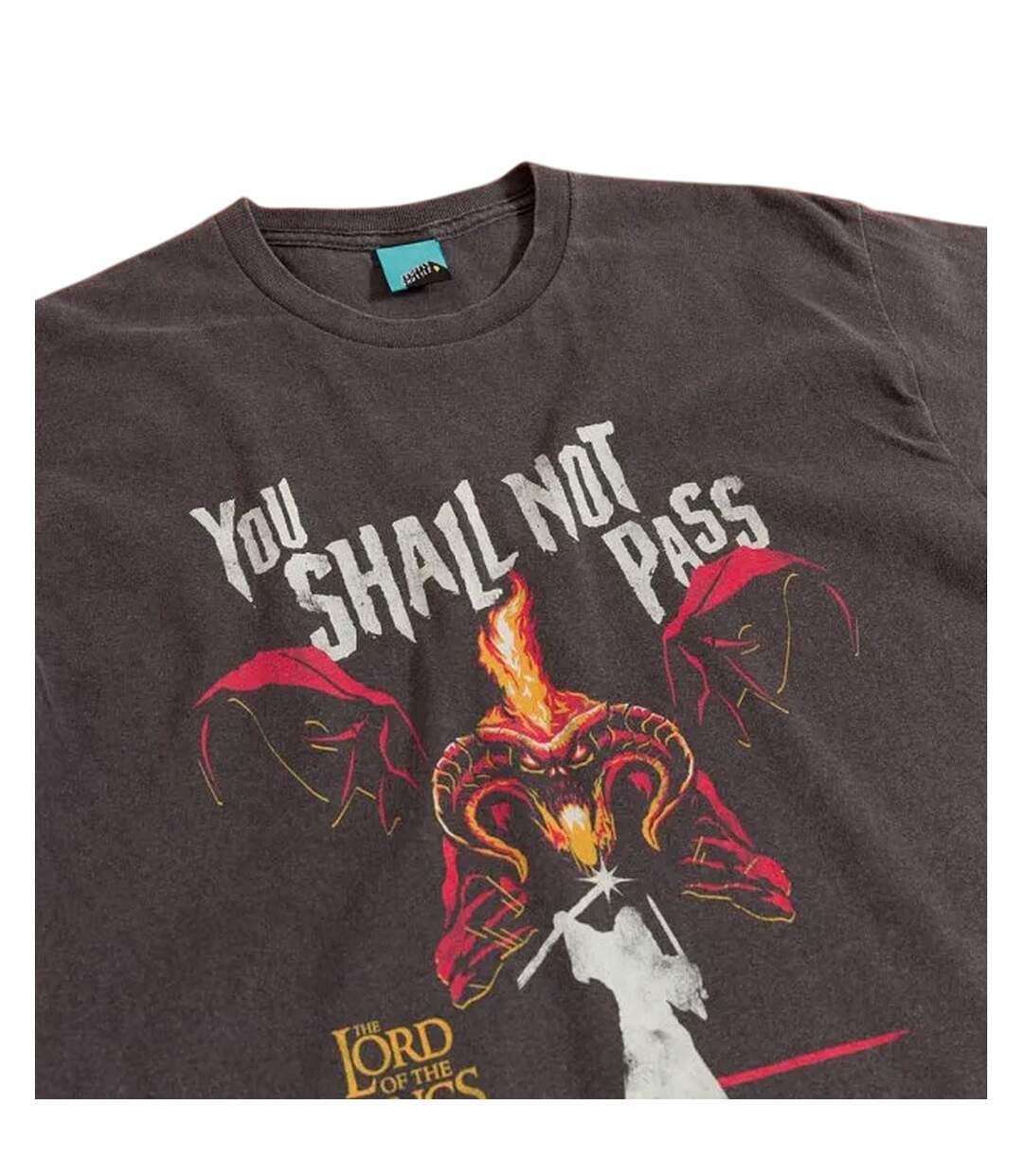T-shirt Motif Balrog You Shall Not Pass Adulte Charbon The Lord Of The Rings-3