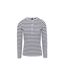 Premier T-shirt à manches roulées Long John pour femmes/dames (Blanc / bleu marine) - UTRW6236