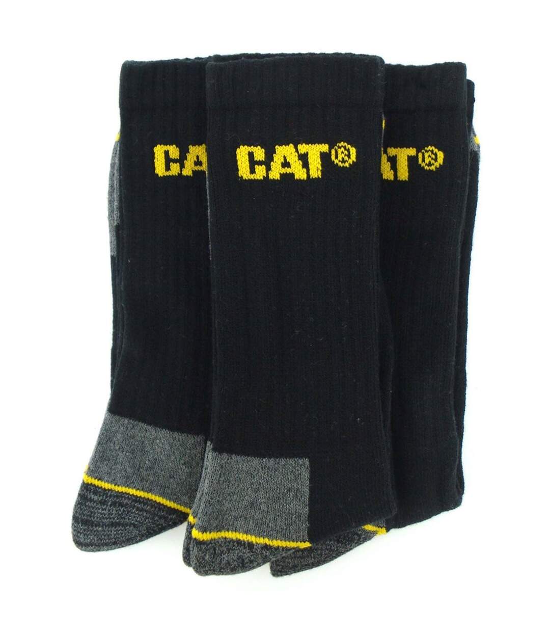 Chaussettes de travail lot de 3 paires homme noir Caterpillar