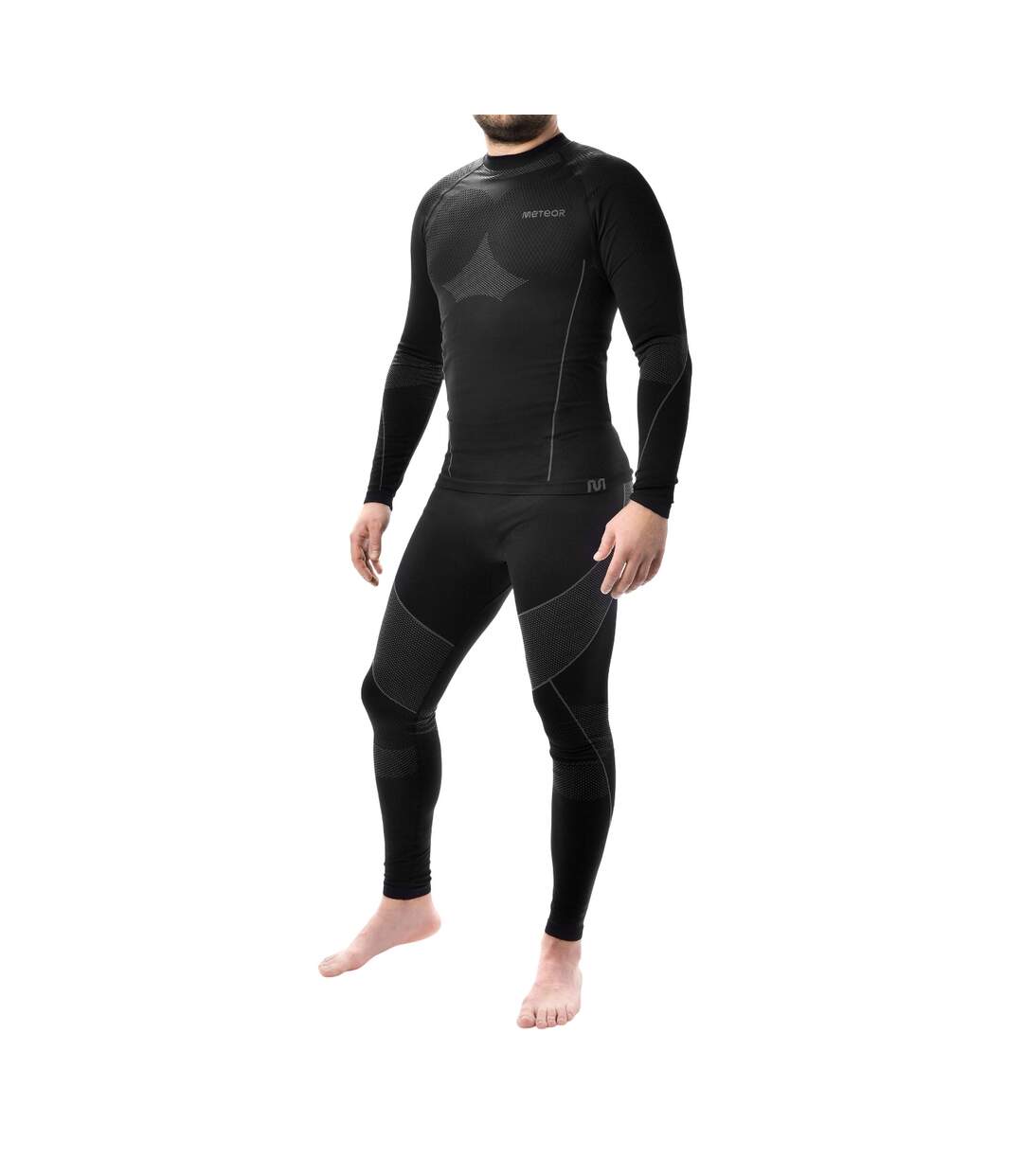 Ensemble Sous-vêtements Thermiques Homme Noir Meteor-1