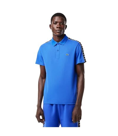 Mens Mini Pique Stretch Regular Polo Shirt Blue Lacoste