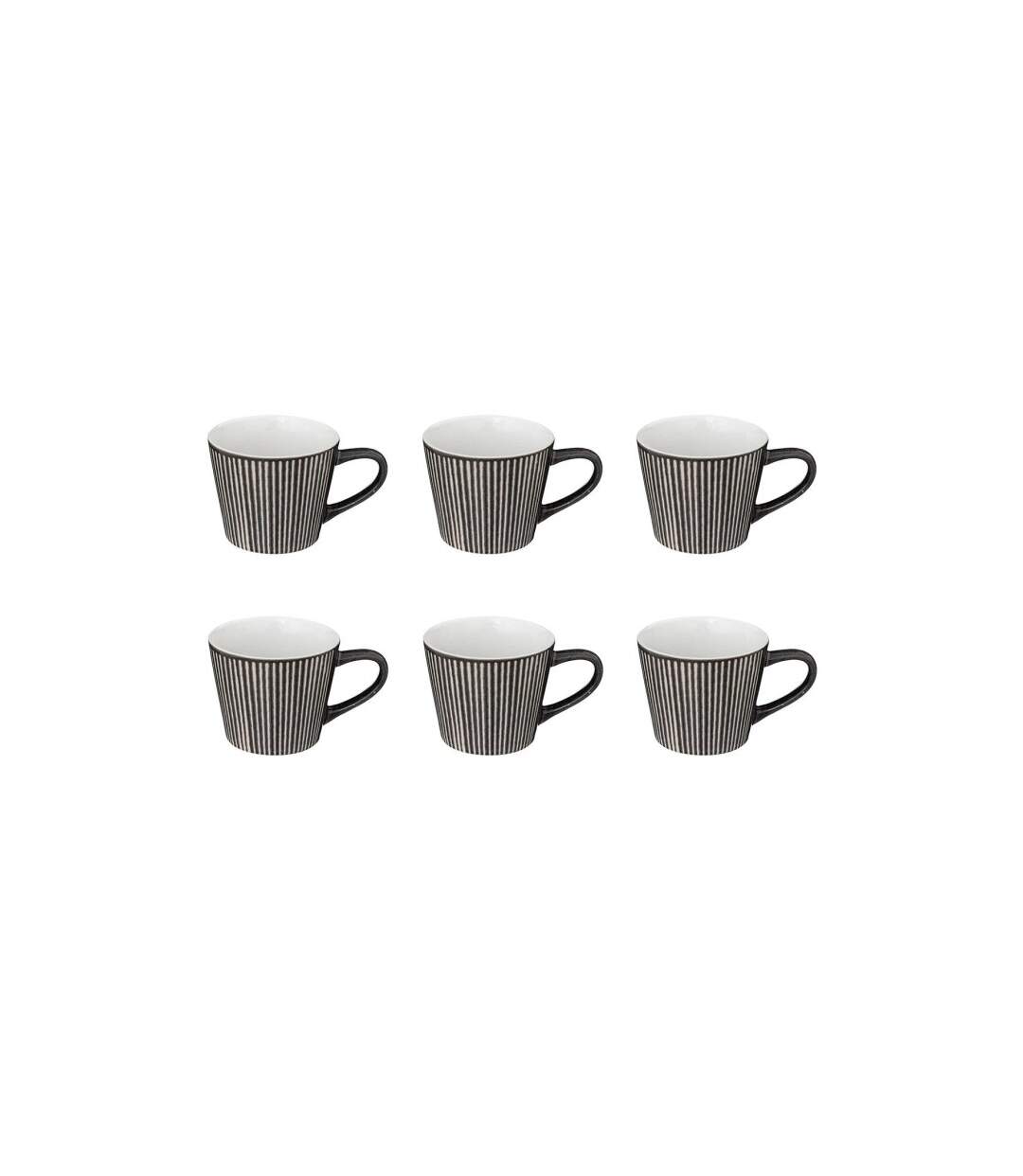 Lot de 6 Mugs en Céramique Maya 40cl Gris