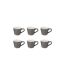 Lot de 6 Mugs en Céramique Maya 40cl Gris