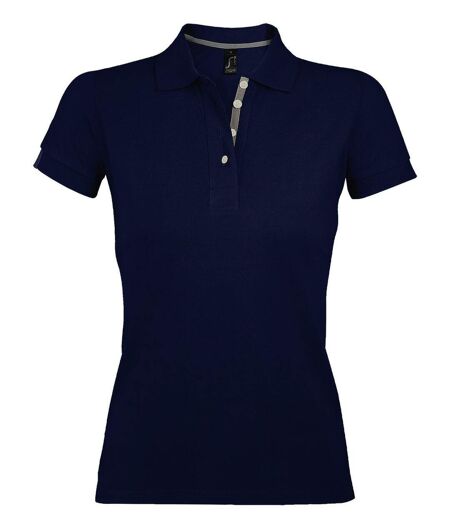 Polo manches courtes - Femme - 00575 - bleu marine