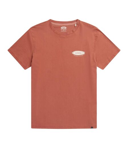 Animal Mens Chase Graphic Print Natural T-Shirt (Orange) - UTMW2786
