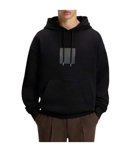 Mens Hooded Regular Drop Sleeve Hoodie Black Hugo