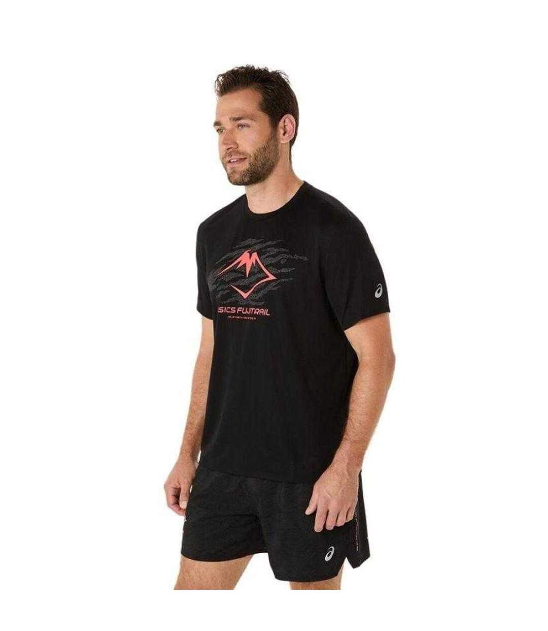 T-shirt Motif/style Logo Fujitrail Homme Noir Asics-4