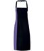 Tablier bicolore à bavette - PR162 - noir et violet