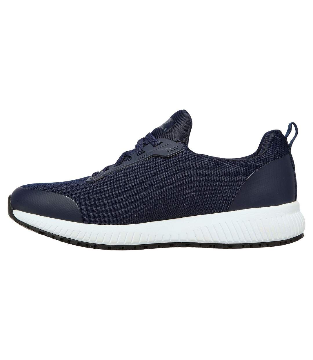 Womens/ladies Squad Lace Up Safety Shoes Navy Skechers-2