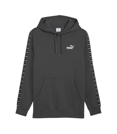 Mens Fleece Branded Tape Hoodie Grey Puma