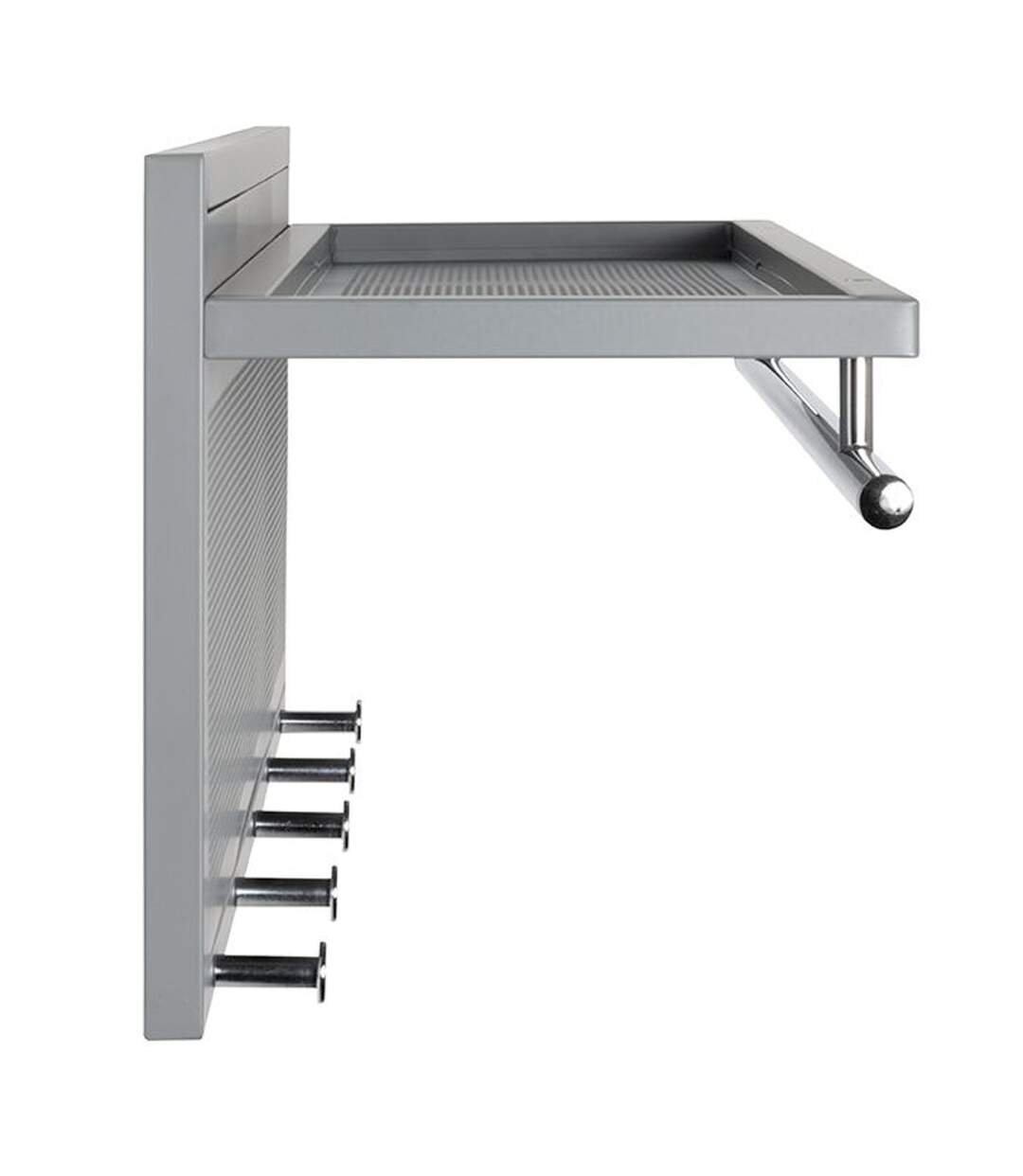 Patère Murale en Métal Paulo 75cm Gris-3